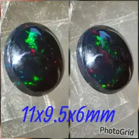 Batu kalimaya black Opal dim 12mm jarong full