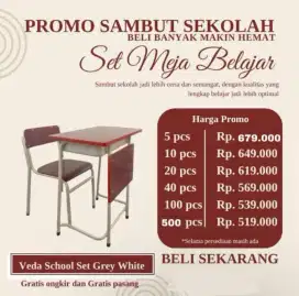 Set Meja Kursi Sekolah Veda dan Auric