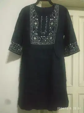 Tunik biru Dongker yg elegan