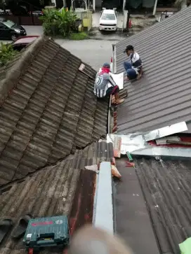 Perbaikan atap bocor renovasi rumah plavon PVC rangka atap baja dll