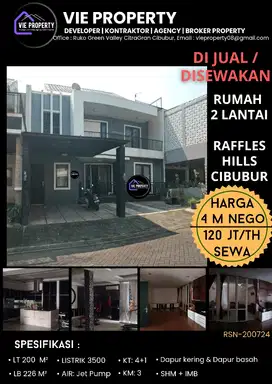 TURUN HARGA, NEGO SAMPE DEAL. RUMAH RAPI DI RAFFLES HILLS