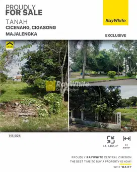 Dijual tanah 2 muka dekat Pasar Cigasong Majalengka