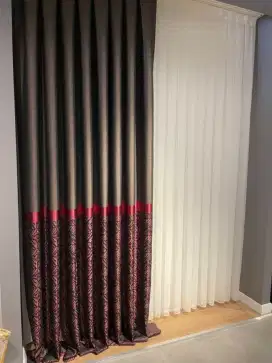 Banyak pilihan bahan&motif untuk gorden gordyn wallpaper dinding tirai