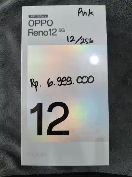 OPPO Reno 12 5G. 12/256 Baru, Mulus, Lengkap Segel Pastinya.