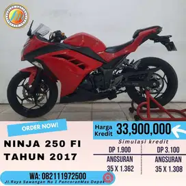 DP Mulai 1900K gaes Kawasaki Ninja 250 FI 2017 Merah Bekasi Kota