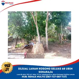 HOT SALE! Dijual Tanah Kosong Seluas 68 Ubin