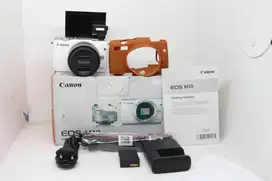 CANON M10 putih plus LENSA 15-45MM WIFI MURAH