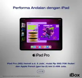 Credit iPad pro Bunga rendah mulai 0% bebas hingga 2x angsuran