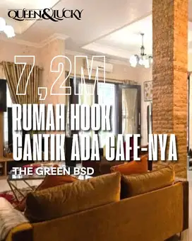 Rumah Cantik Hook 2 lantai ada ruang. cafe nya di THE GREEN BSD