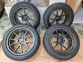 Pelek Velg Impor JF Lux 18x8.5 ban Falken 235/50 beli baru bln Oktober