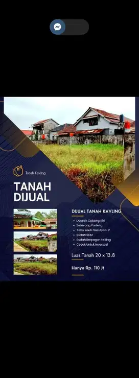 Di Jual Tanah Kavling 253 m²