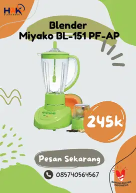 Miyako Blender 1,5 Lt Bl-151 Pf/Ap