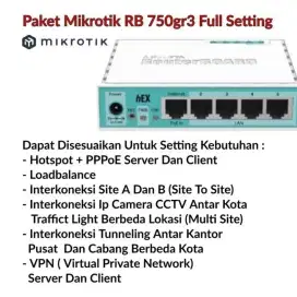 Paket Mikrotik Router 750gr3 Full Setting