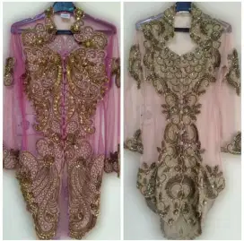 KEBAYA PAYET PINK / BROWN edisi tidak terpakai