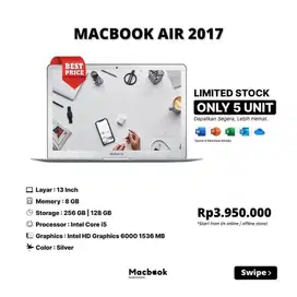 MacBook Air 2017 RAM 8/ Storage 256 GB