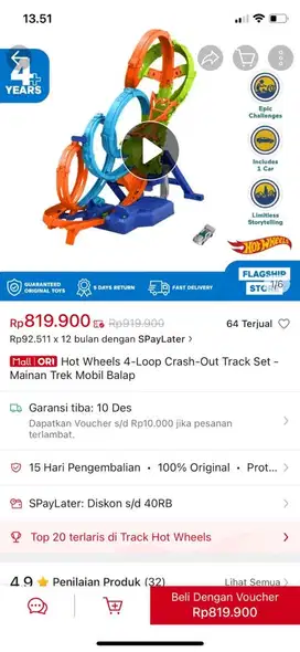 Hotwheels 4loops