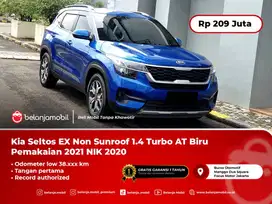 [LOW KM] Kia Seltos EX Non Sunroof 1.4 Turbo AT Biru NIK 2020/2021