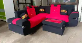 Sofa sudut terbaru/ sofa bludru sudut