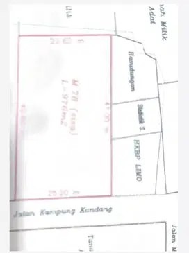 Dijual  Cepat Tanah di Bojongsari, Depok