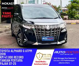 TOYOTA ALPHARD G 2.5 ATPM 2019 HITAM METALIC