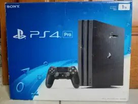 PS4 Pro 1TB Jet Black Fullset Good Condition