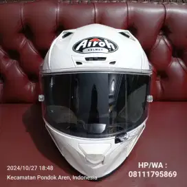 Helm Airoh Valor Full Face Size : L (White Gloss)