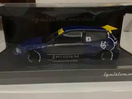 ignition model 1:18 Honda Civic EG6 Pandem Blue (resin car model)