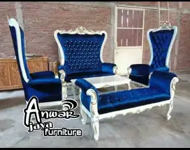 Kursi tamu bangku sofa klasik full kayu jati