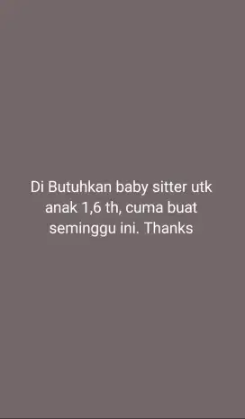 Baby sitter anak