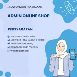 Lowongan kerja admin online shop