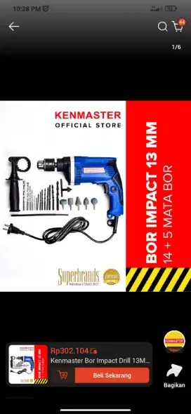 Kenmaster Bor Impact Drill 13MM with Box Bor Listrik - Bor-080