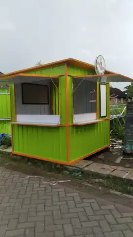 Rombong gerobak booth kontainer container semi replika kontainer