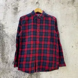 Flanel Uniqlo - Size M - Baju Kemeja Flannel