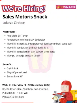 Sales Motoris Snack