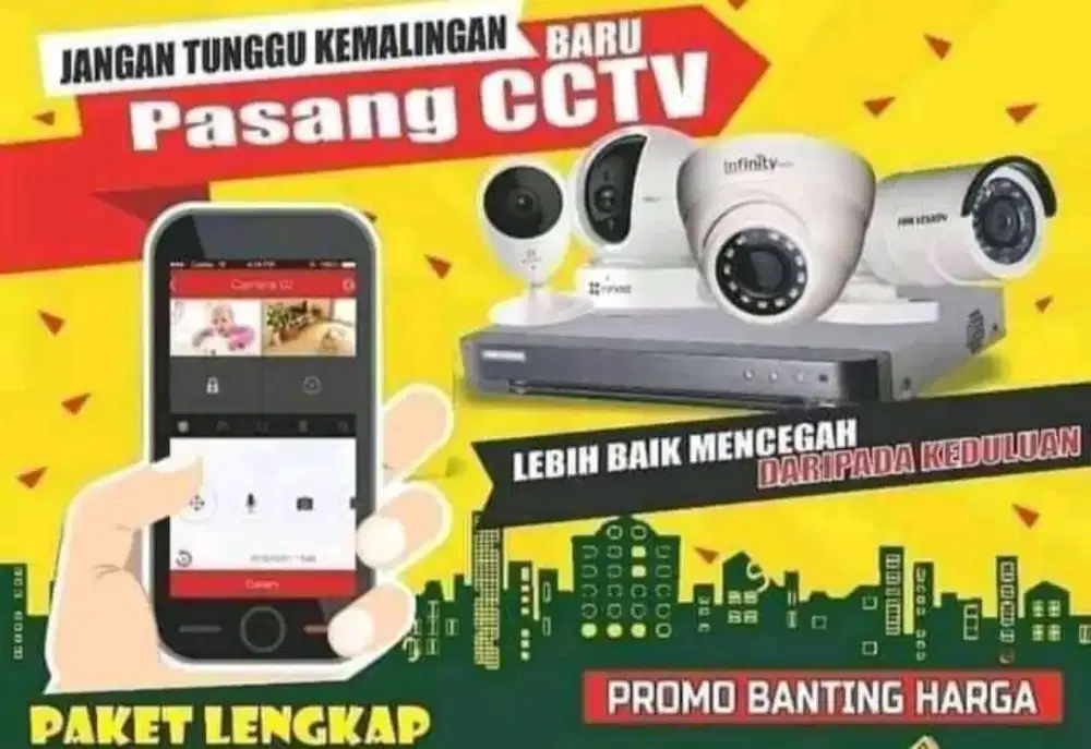 CCTV KUALITAS FULL HD MURAH FREE PEMASANGAN