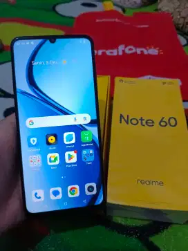 Realme Note 60 ram 6+12 /128 GB fullset ori sehanyar nya