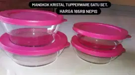 Tupperware mangkok kristal satu set