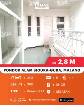 RUMAH KOS DEKAT UNIVERSITAS AREA MALANG PONDOK SIGURA GURA