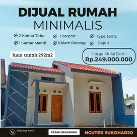 dijual rumah di nguter sukoharjo murah tanah luas 292 meter SHM ready