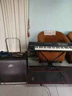 Roland Juno Gi + Peavey KB 5