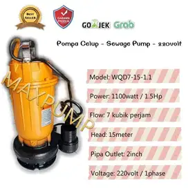 MAXPUMP Pompa Celup Air Kotor WQ Sewage Pump 1.5Hp 2 Submersible Pump