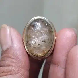 Kecubung pelangi kalimantan natural ring no 8