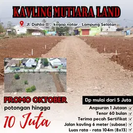 MUTIARA LAND  Kavling Strategis di Natar Lampung Selatan