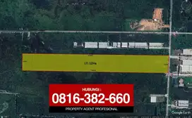 Dijual lahan kosong 12 Ha diseberang Pergudangan Central Pacific Plg