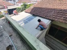 Perbaikan atap bocor renovasi rumah plavon PVC rangka atap baja dll