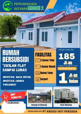 rumah subsidi  termurah 10menit tol Citeureup by Retno