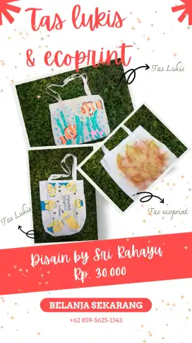 KERAJINAN TANGAN TAS LUKIS & ECOPRINT