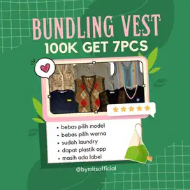 Paket Bundling Vest Rompi 100k Get 7pcs Bebas Pilih Model dan Warna