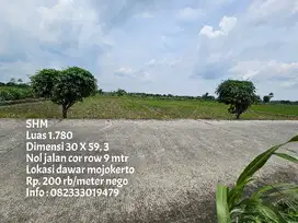 Tanah pinggir jl. jalur kabupaten row 10 mtr