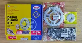 Aspira Paket Rantai 428H dan Gir Motor Honda New Supra Fit / Revo Lama